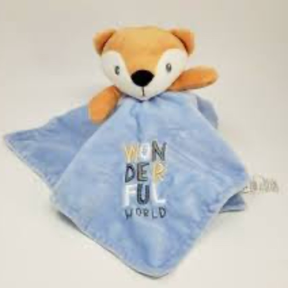 Baby Starters "WonderfulL World" Fox Security Blanket Lovey Plush - Picture 1 of 14